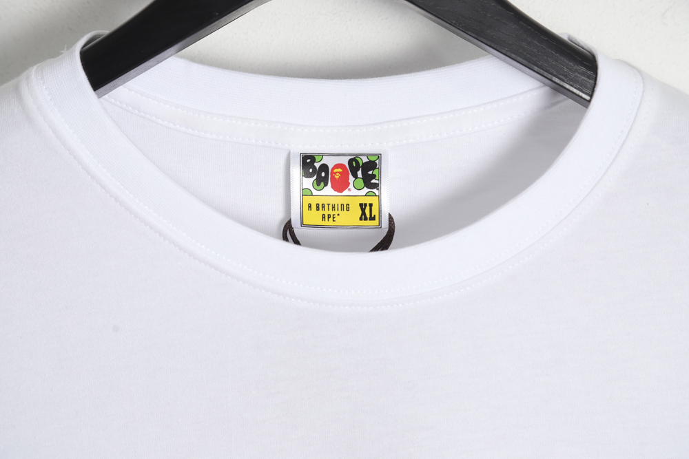 BAPE camouflage ape head reflective letter print short sleeves
