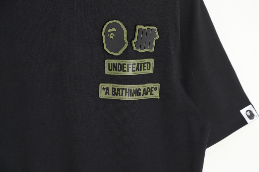 BAPE x undefeated ape head UDF joint Velcro short-sleeved T-shirt TSK1