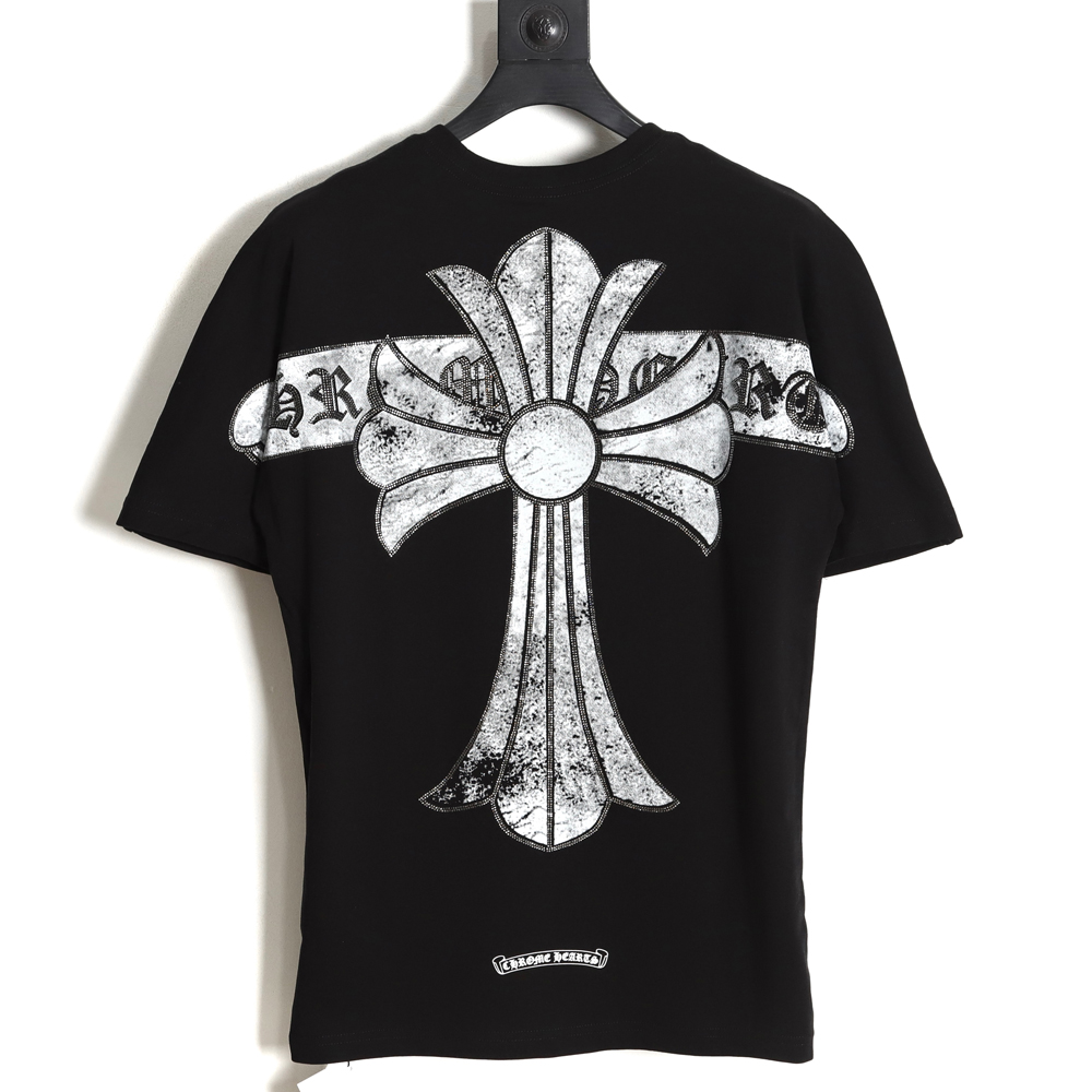 Chrome Hearts Cro Heart 23SS Meteorite Cross Short Sleeve T-Shirt TSK1 ...