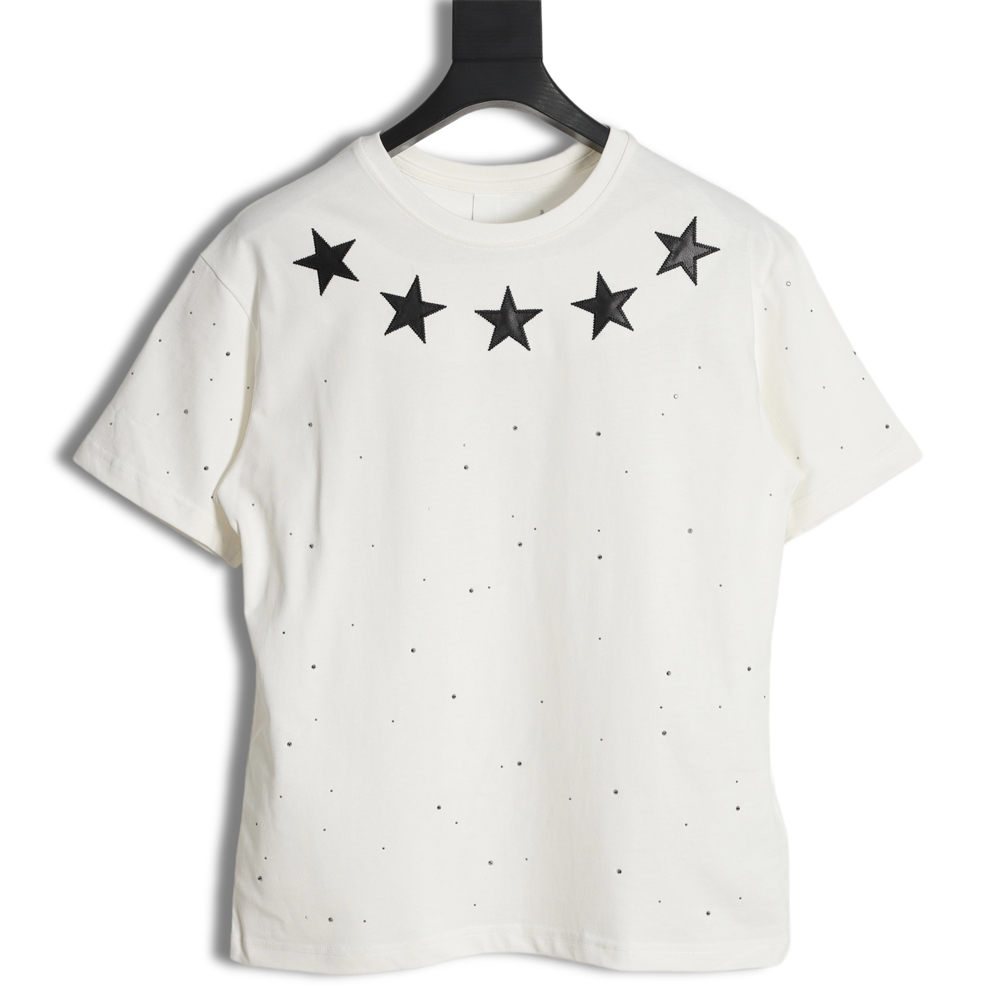 Chrome Hearts Cro Heart 23SS Star Hot Diamond Short Sleeve T-Shirt