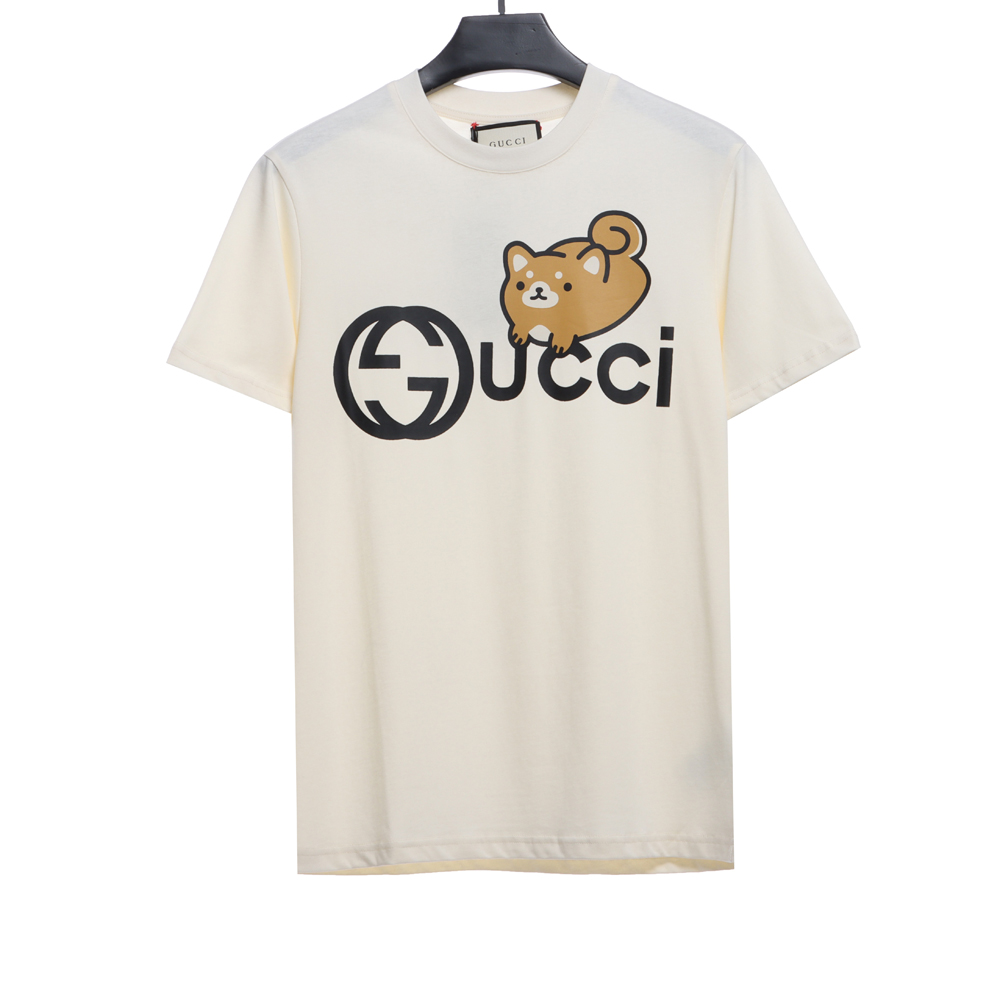 Gucci Kawaii Series Little Yellow Dog Print Short Sleeve TSK1