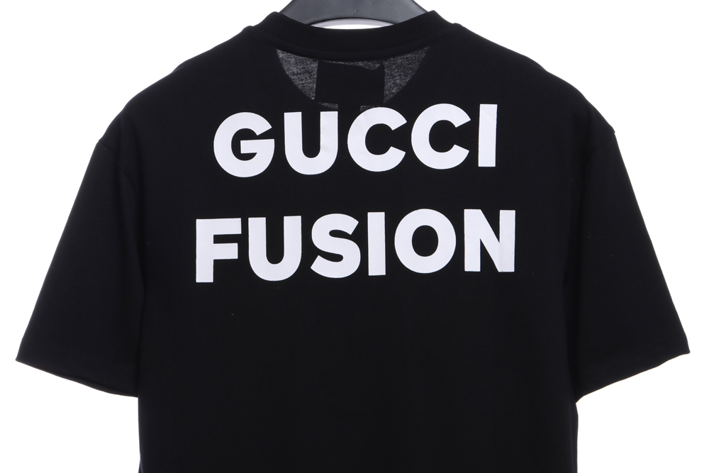 Gucci Kawaii series yellow dog print short sleeves