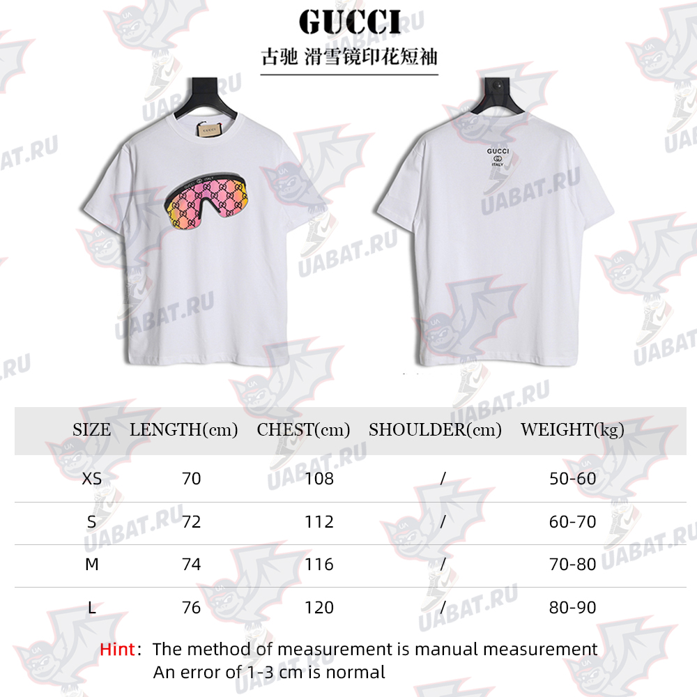 Gucci ski goggles print short sleeves