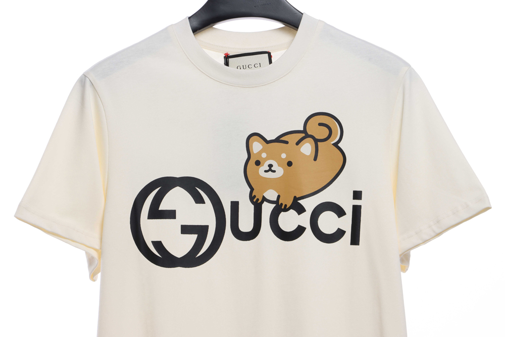 Gucci Kawaii Series Little Yellow Dog Print Short Sleeve TSK1