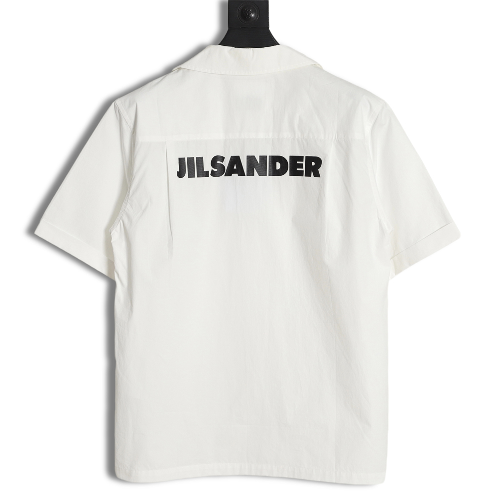 JIL SANDER 23SS Back printed lapel short-sleeved shirt