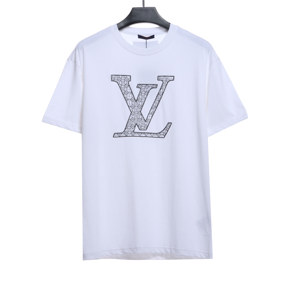 LV four-leaf clover cashew flower embroidery short sleeves