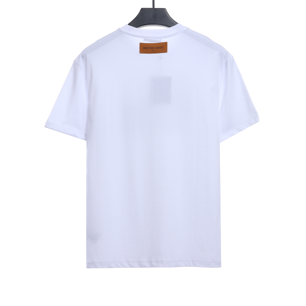LV Chest Big Letter Print Short Sleeve TSK1