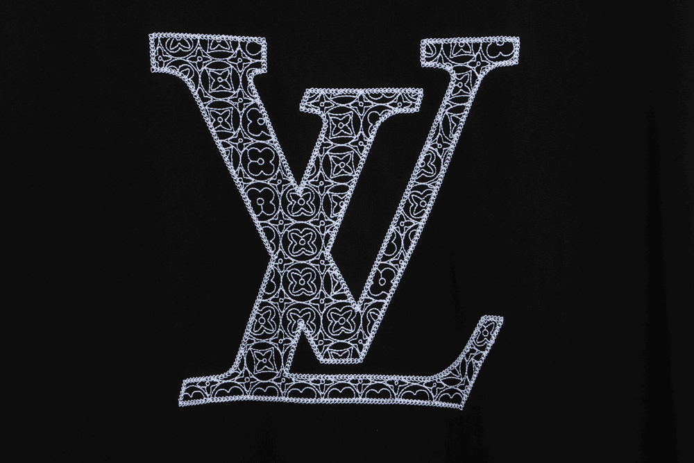 LV four-leaf clover cashew flower embroidery short sleeve TSK1