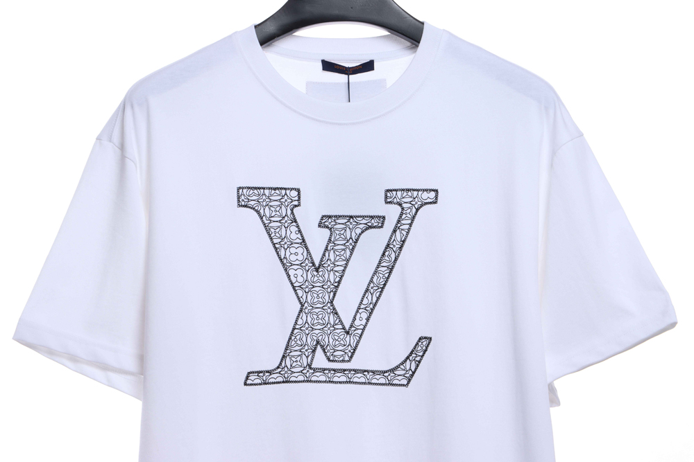 LV four-leaf clover cashew flower embroidery short sleeves