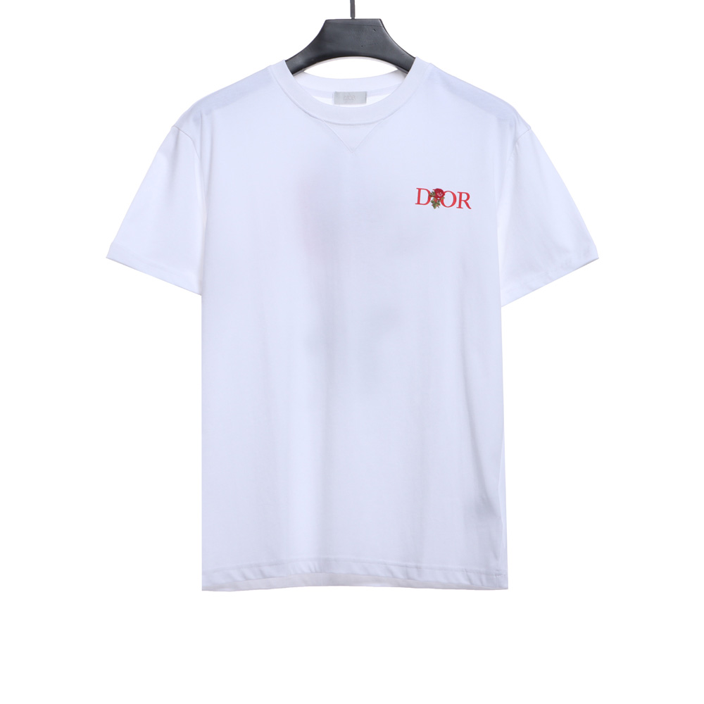 Dior rose logo embroidered short sleeves TSK1