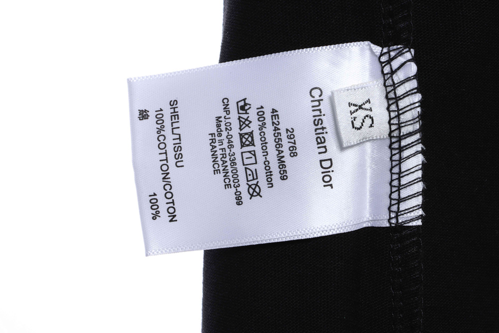 Dior rose logo embroidered short sleeves