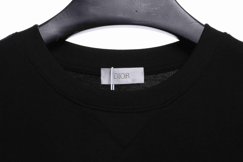 Dior rose logo embroidered short sleeves