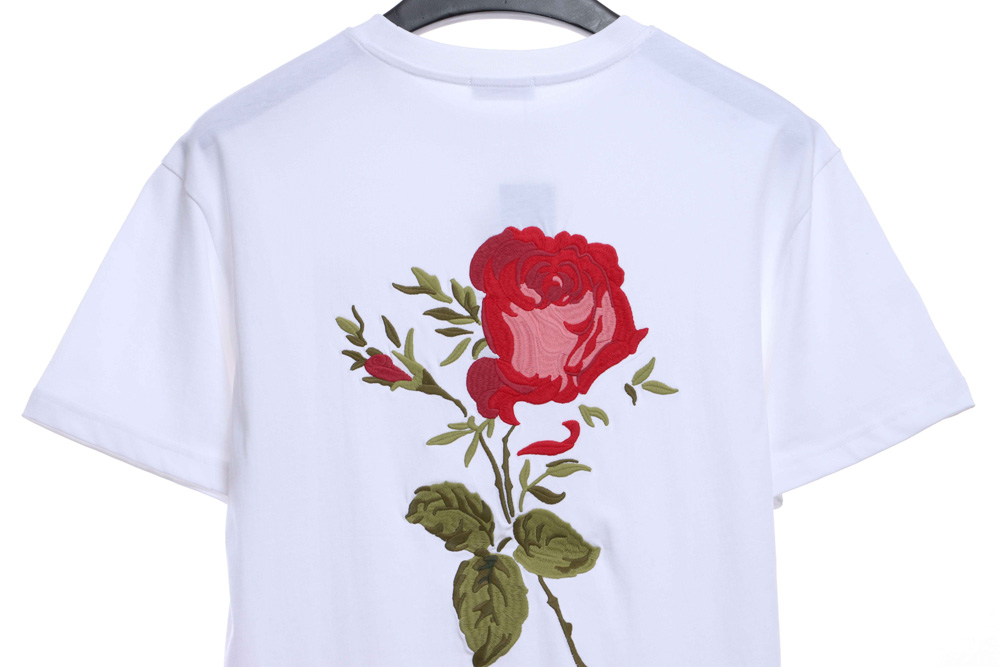 Dior rose logo embroidered short sleeves TSK1
