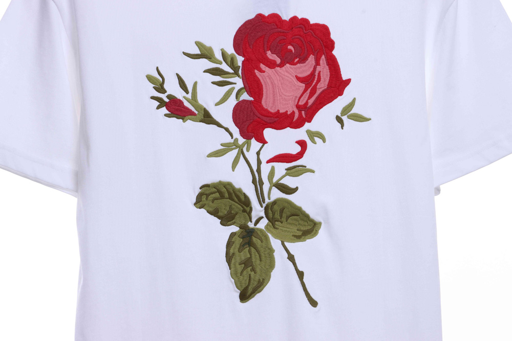 Dior rose logo embroidered short sleeves TSK1
