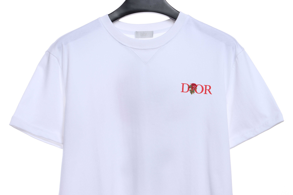 Dior rose logo embroidered short sleeves TSK1