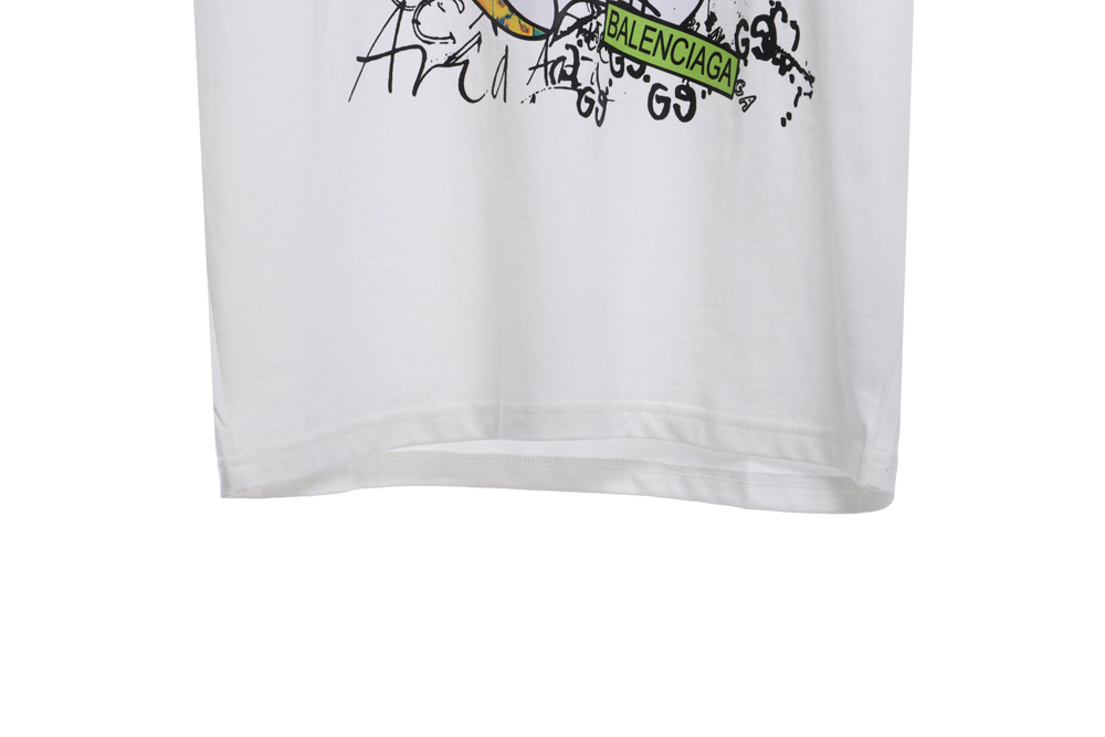 Gucci Joint Balenciaga Rabbit Graffiti Short Sleeves