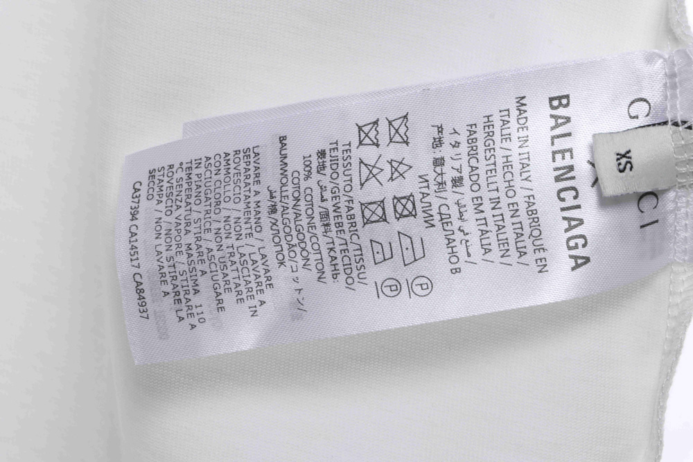 Gucci Joint Balenciaga Rabbit Graffiti Short Sleeves