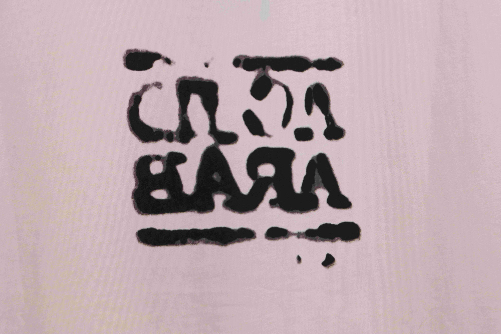 Paris alphabet print short sleeves