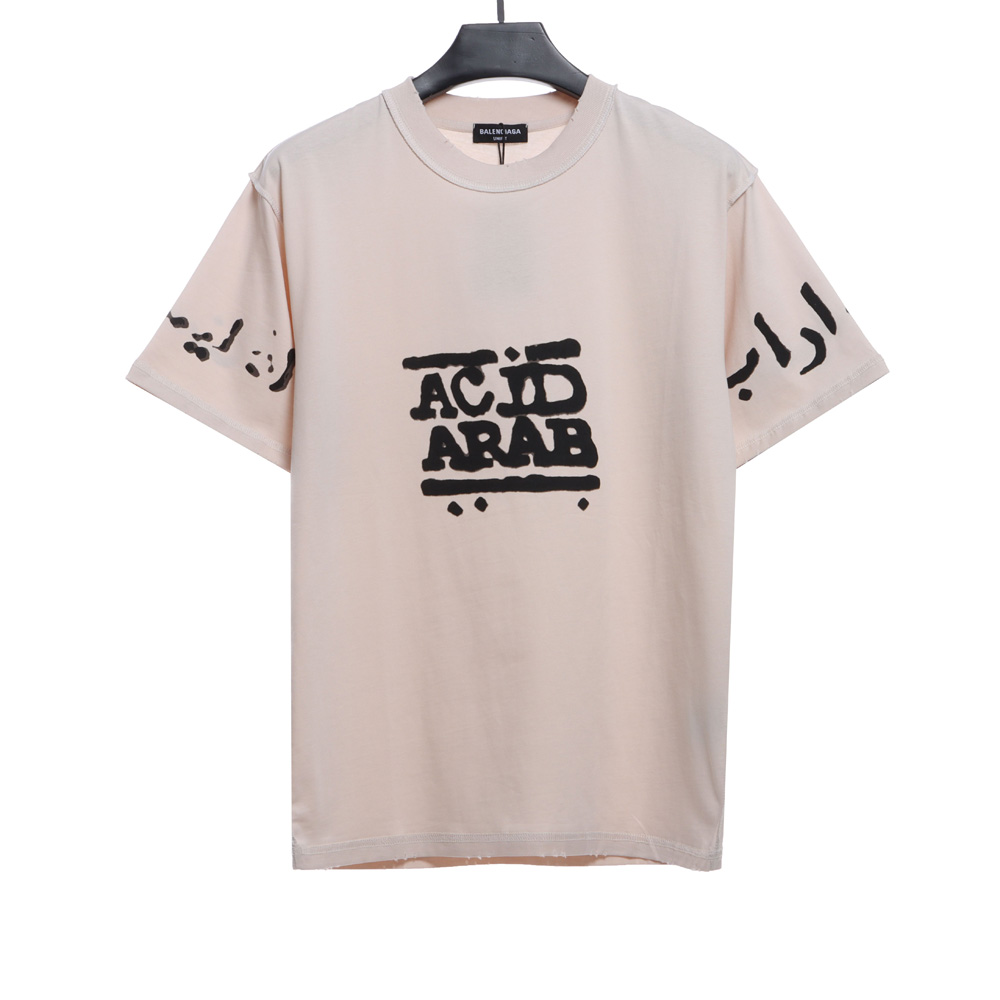 Paris alphabet print short sleeves