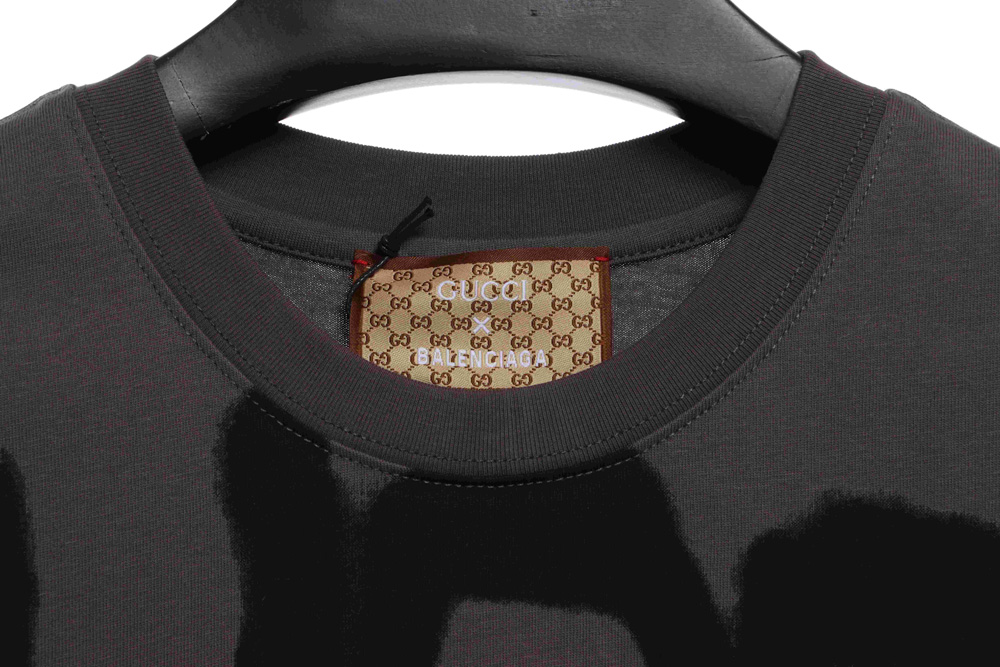 Gucci Co-branded Balenciaga Direct Injection Printing Short Sleeve TSK1
