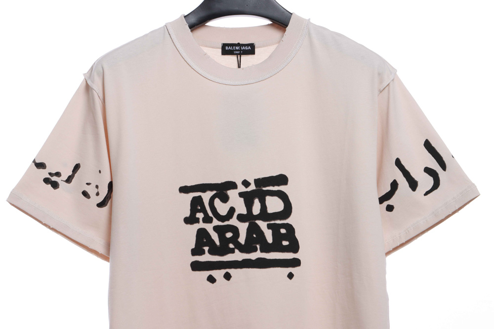 Paris alphabet print short sleeves