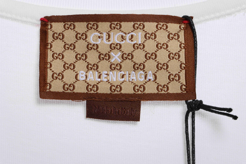 Gucci Co-branded Balenciaga Direct Injection Print Short Sleeves