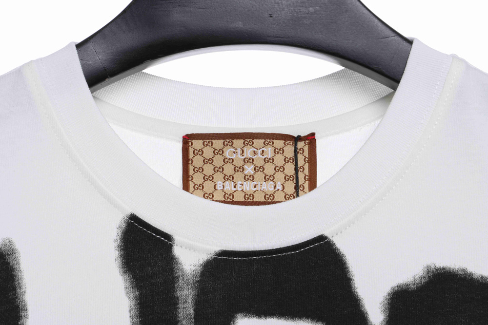 Gucci Co-branded Balenciaga Direct Injection Print Short Sleeves