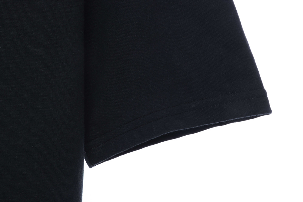 Double line 1977 series flocking short sleeves