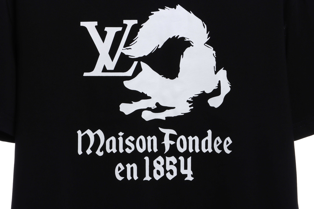 LV1854 series cartoon fox print short sleeves