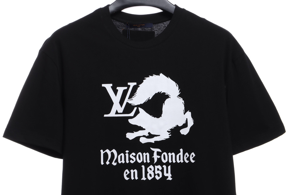 LV1854 series cartoon fox print short sleeves