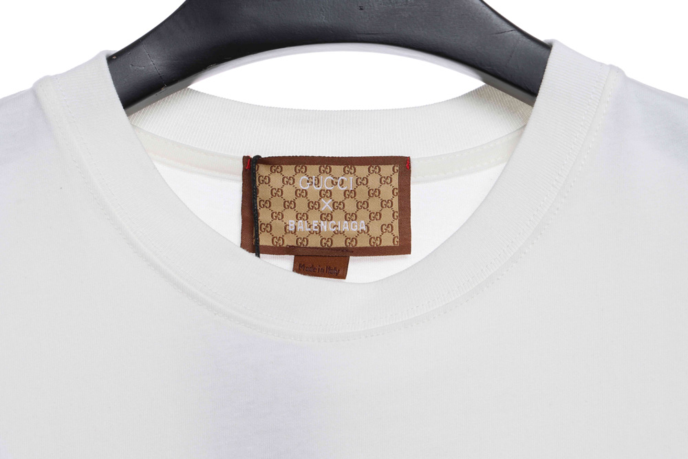Gucci joint Balenciaga presbyopic letter short sleeve TSK1