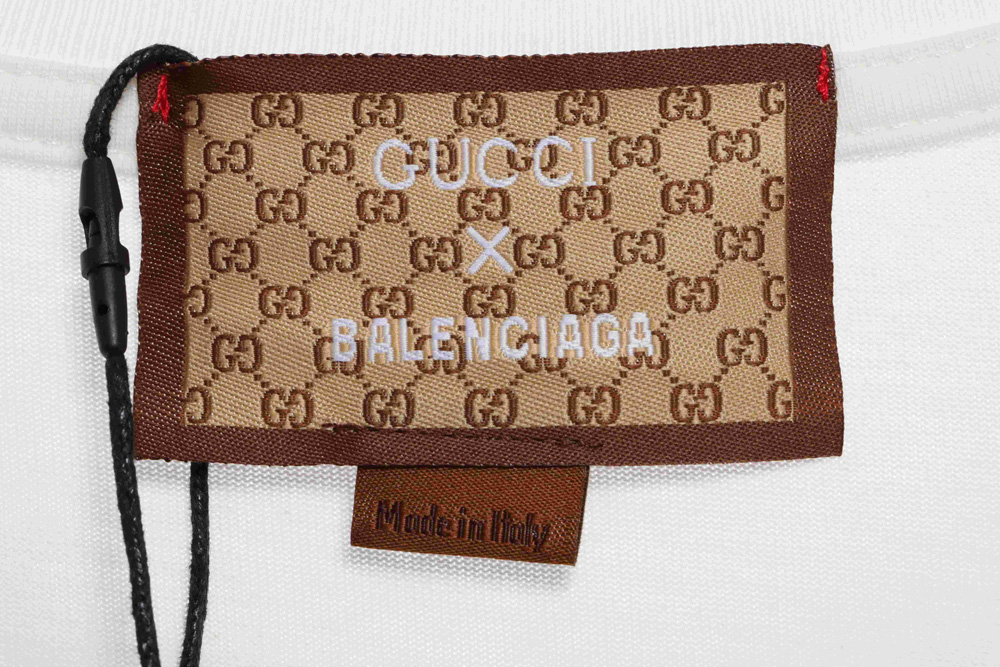 Gucci joint Balenciaga presbyopic letter short sleeve TSK1