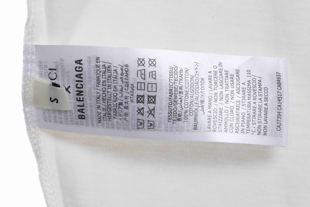 Gucci joint Balenciaga presbyopic letter short sleeve TSK1