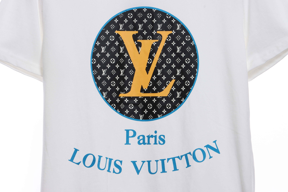LV chest logo letters short sleeves