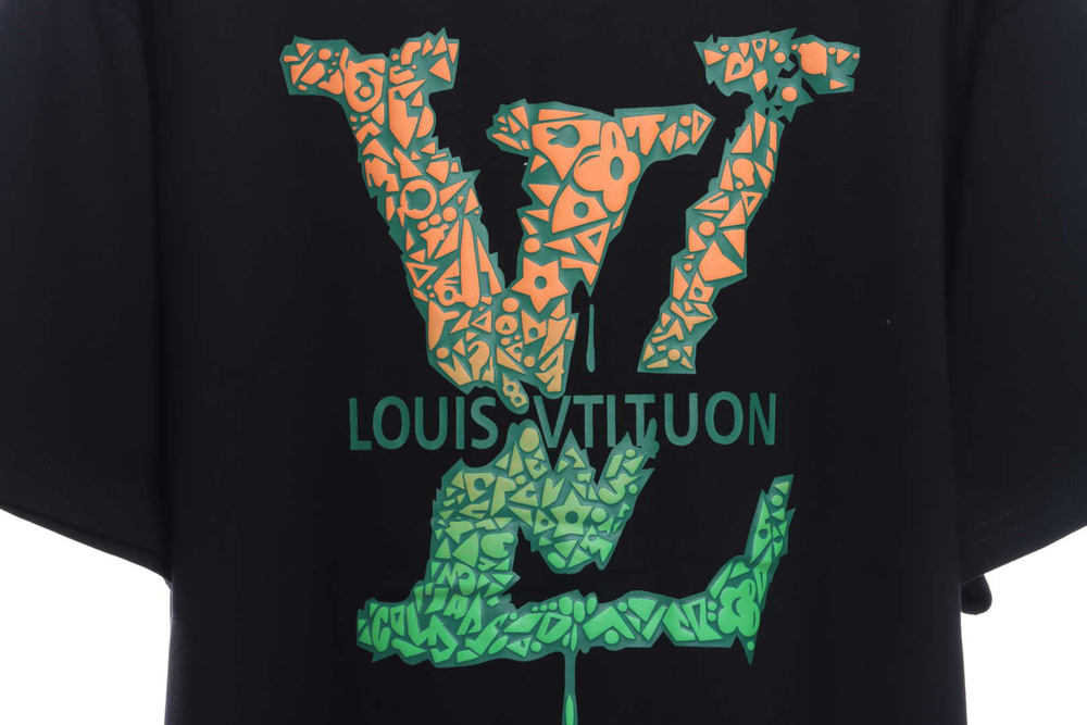 LV Back Three Flower Puzzle LOGO Short Sleeve TSK1