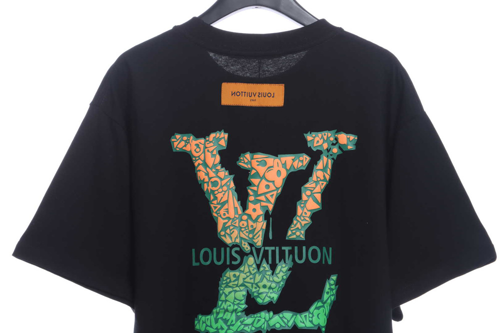 LV Back Three Flower Puzzle LOGO Short Sleeve TSK1