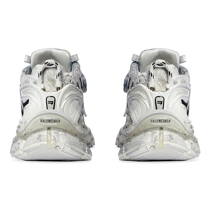 Balenciaga MEN'S RUNNER GRAFFITI SNEAKER IN WHITE