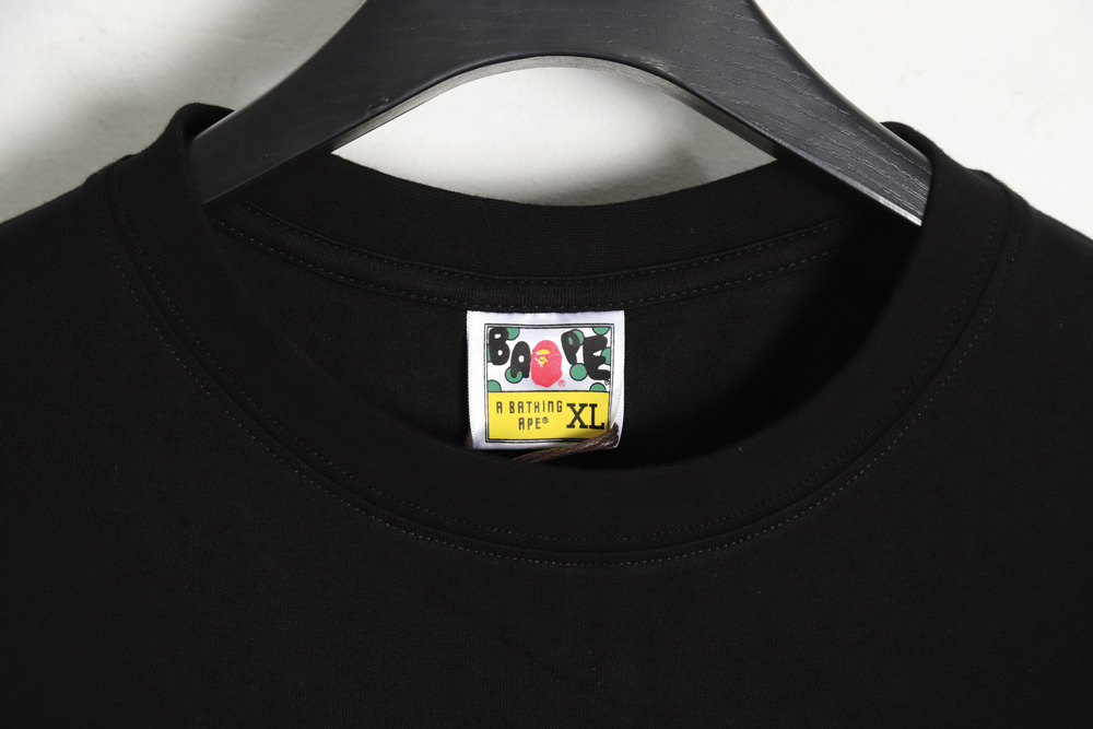 BAPE camouflage ape head pattern contrast color letter print short sleeve TSK1