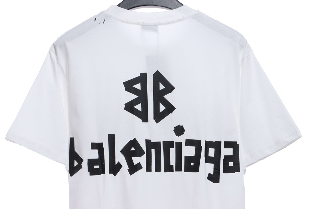 Balenciaga Double B Tape Print Short Sleeves