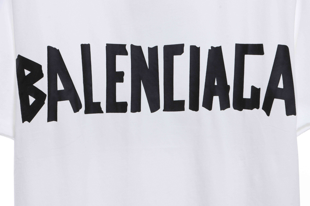 Balenciaga Double B Tape Print Short Sleeves