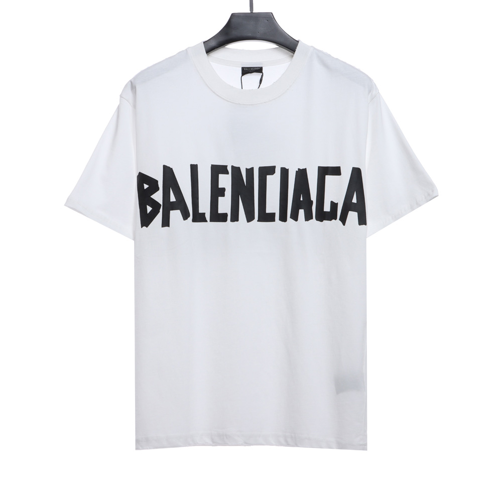 Balenciaga Double B Tape Print Short Sleeves