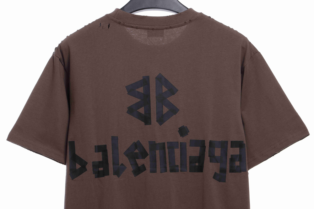 Balenciaga Double B Tape Print Short Sleeve TSK1
