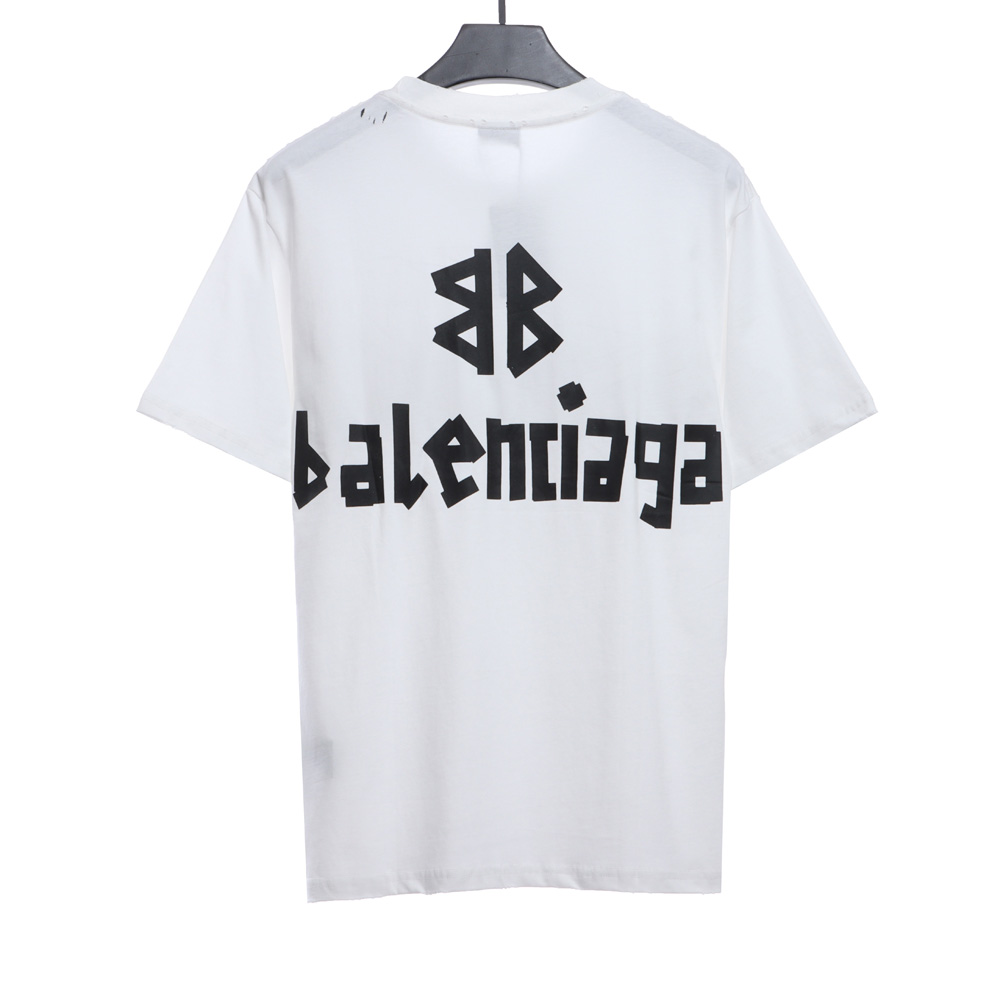 Balenciaga Double B Tape Print Short Sleeves