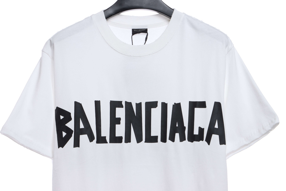 Balenciaga Double B Tape Print Short Sleeves