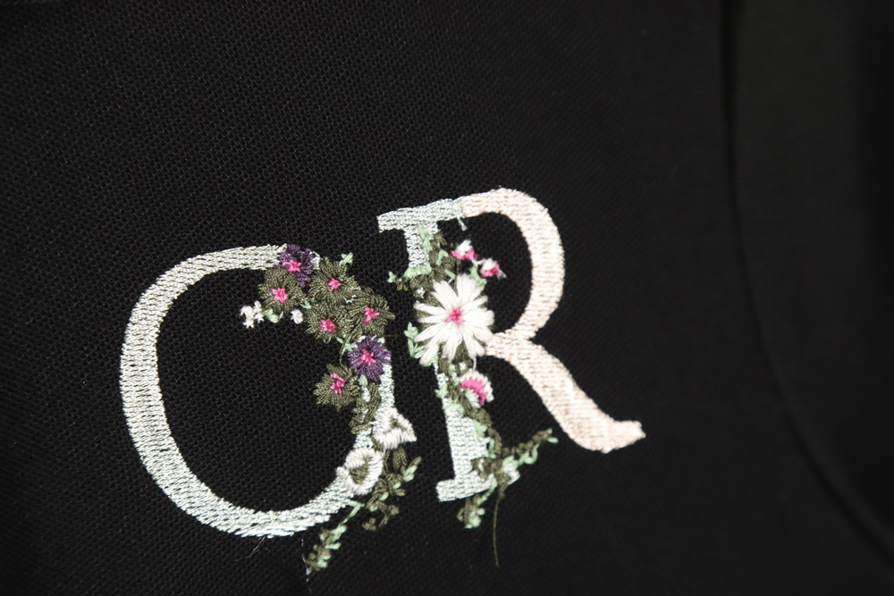 Dior Dior CD Chest Floral Letter Embroidery POLO Shirt TSK1