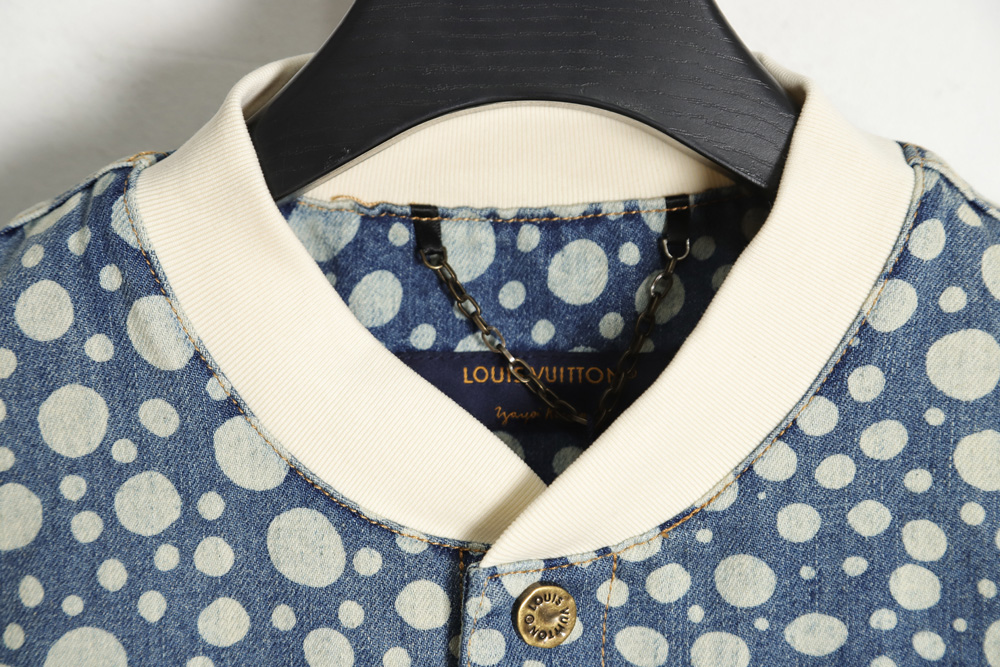 Louis Vuitton LV Louis Vuitton 23SS Polka Dot Denim Short Sleeve Shirt