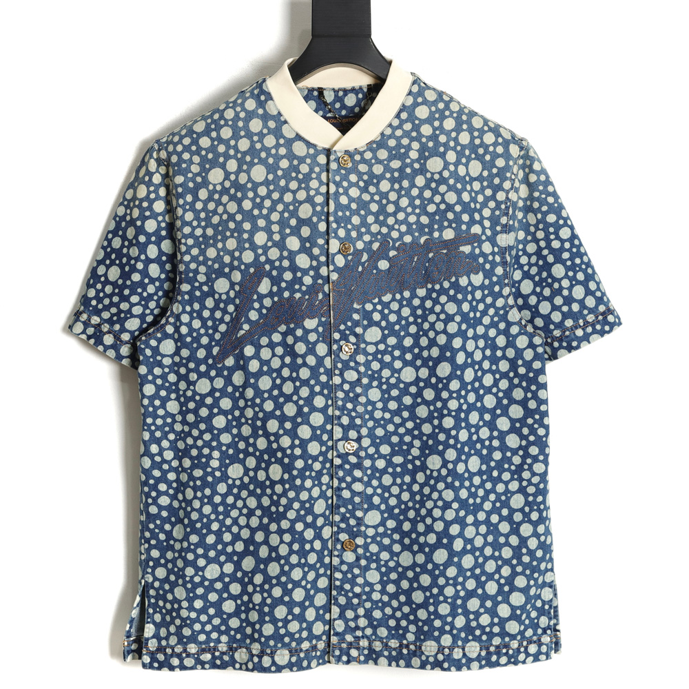 Louis Vuitton LV Louis Vuitton 23SS Polka Dot Denim Short Sleeve Shirt