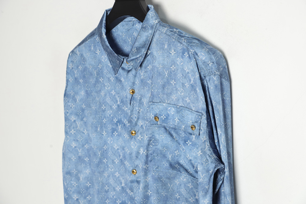 LouisVuitton Louis Vuitton new gradient full printed shirt TSK2