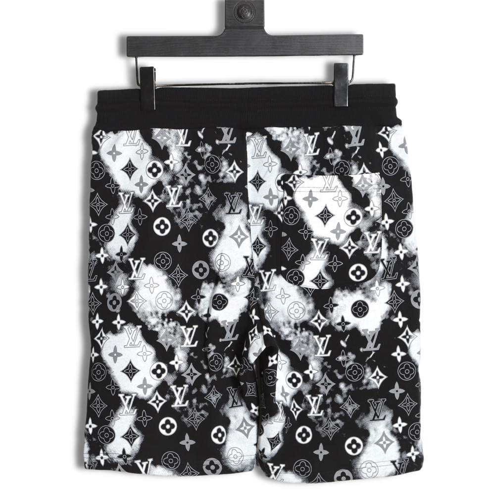 Louis Vuitton Louis Vuitton 23ss splash ink tie-dye full printed old flower shorts