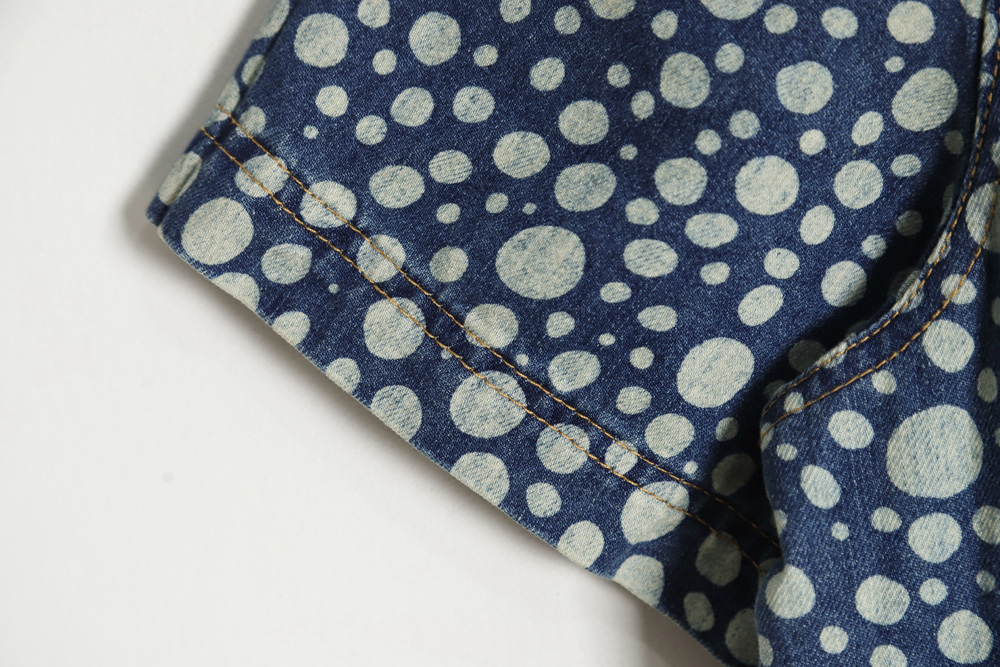 Louis Vuitton LV Louis Vuitton 23SS Polka Dot Denim Short Sleeve Shirt